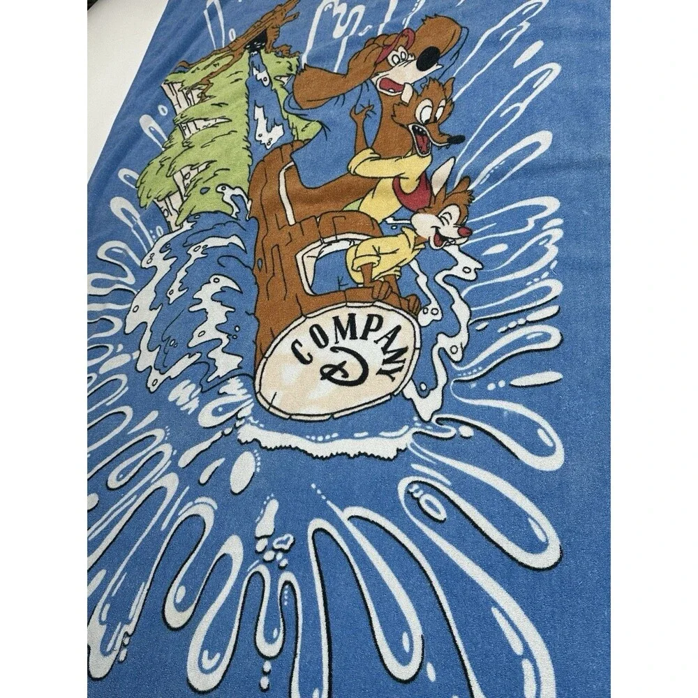 VTG 80s Splash Mountain Beach Towel Walt Disney World Cast Member Exclusive RARE